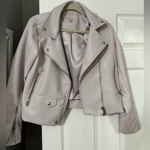 BLANKNYC Faux Leather Moto Jacket, size: M, Color: Flashback Friday
